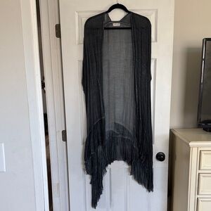 Free People Black Sheer Cardigan